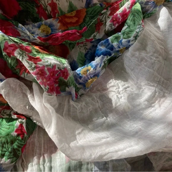 Vintage 1980s Floral Front Button Maxi Dress L Cotton100% Lined Pink Beautiful - Picture 8 of 11